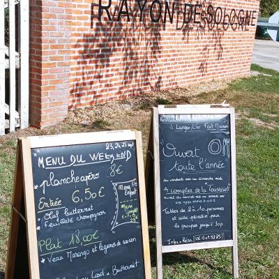 Tableau du menu du Bistrot du Grand Liot