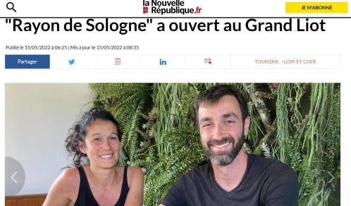 Article nouvelle republique 15 mai 2022